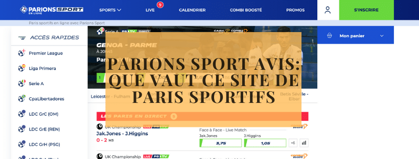 Parions Sport avis: que vaut ce site de paris sportifs