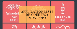 Application liste de courses mon top 5